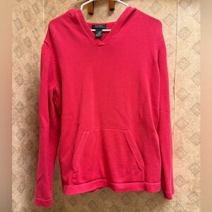 Lauren Ralph Lauren Pink Hooded Sweater Size L
